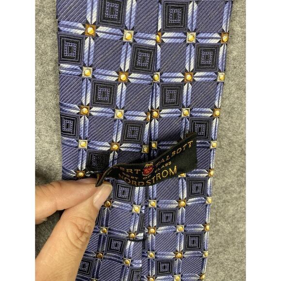 Robert Talbott Tie Mens Blue Geometric Best Of Class Nordstroms Workwear USA - Picture 6 of 11